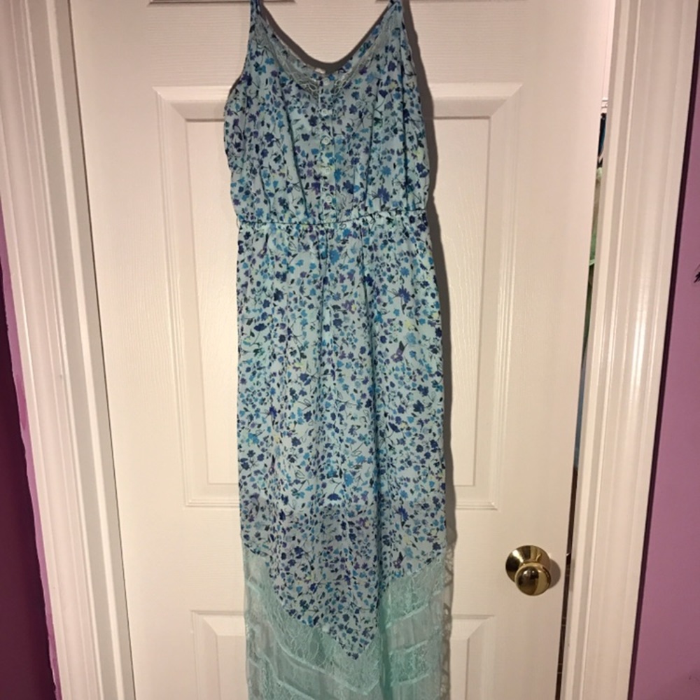 Blue Floral Maxi-Dress